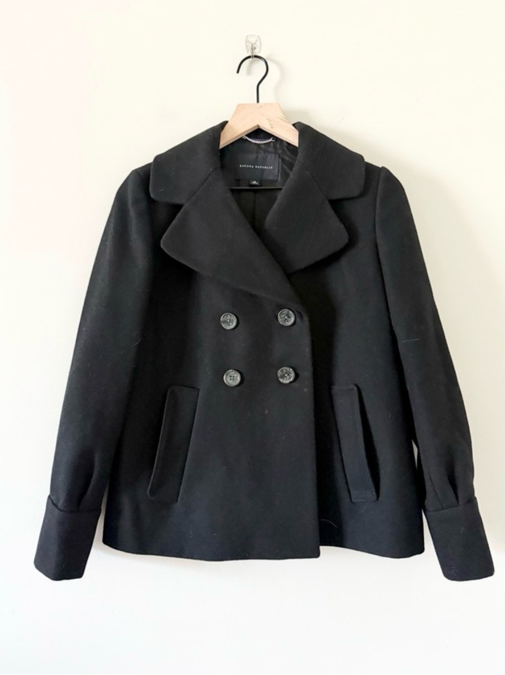 Banana Republic Black Pea Coat